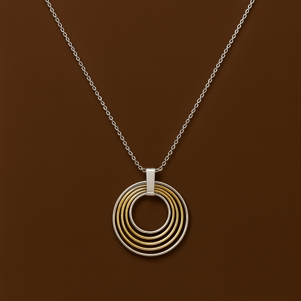 Colar Aros Dourados e Prateados