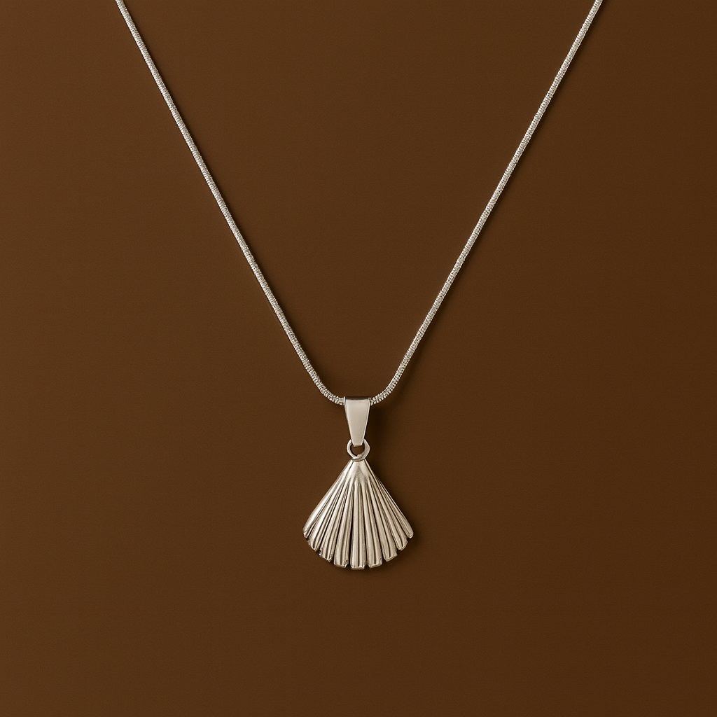 Colar Concha Prateado