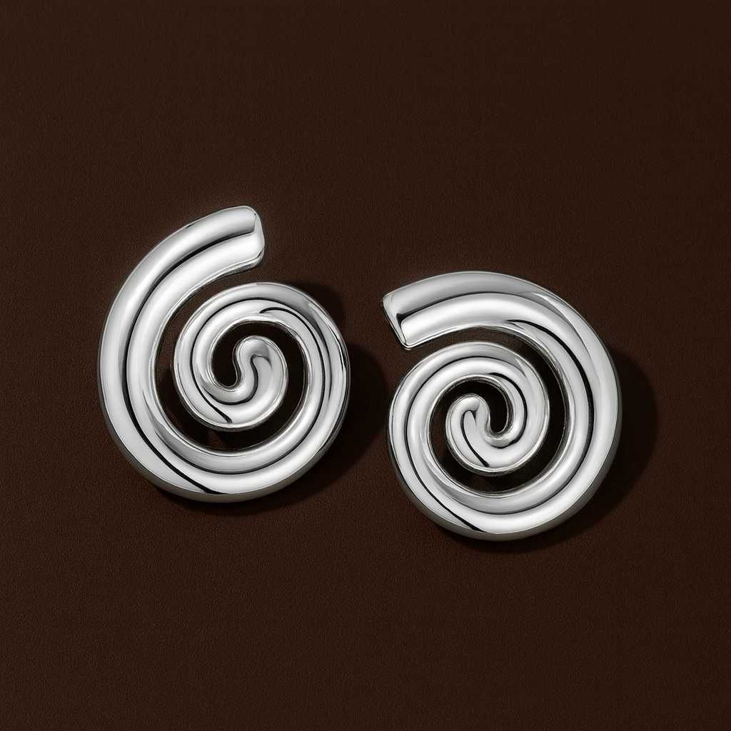 Brincos Caracol Prateados