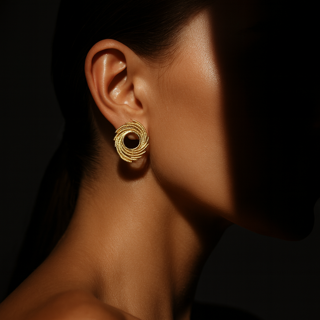 Brincos Espiral Dourados