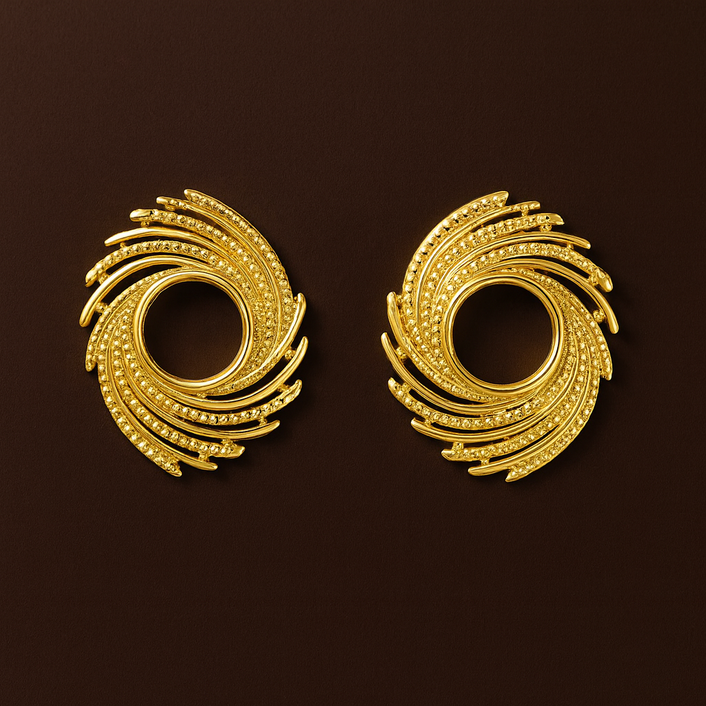 Brincos Espiral Dourados