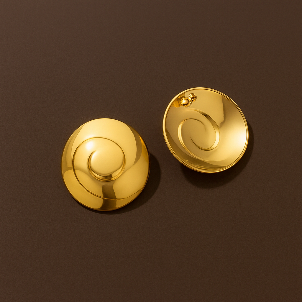 Brincos Fóssil Dourados