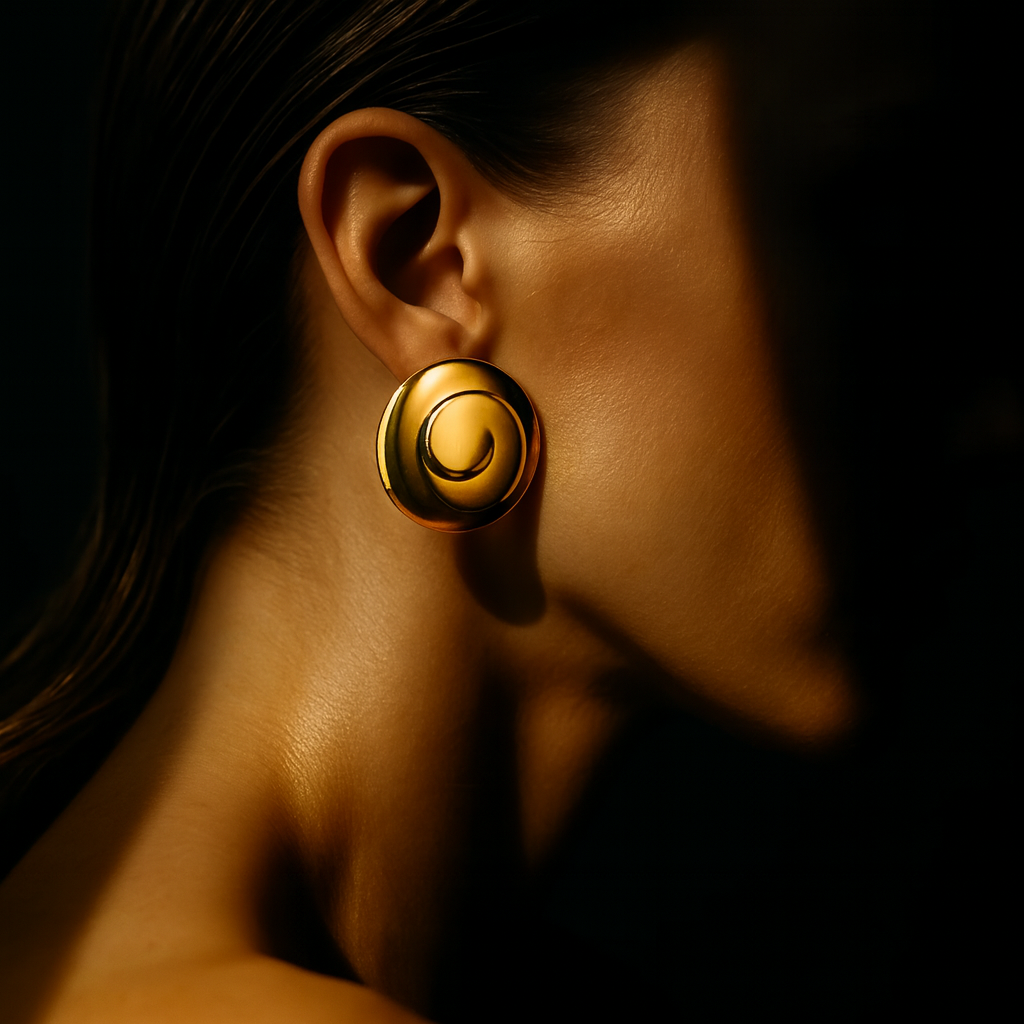 Brincos Fóssil Dourados