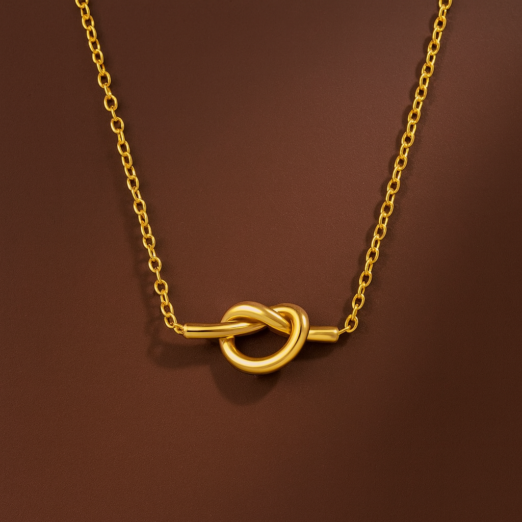 Colar Dourado Nó
