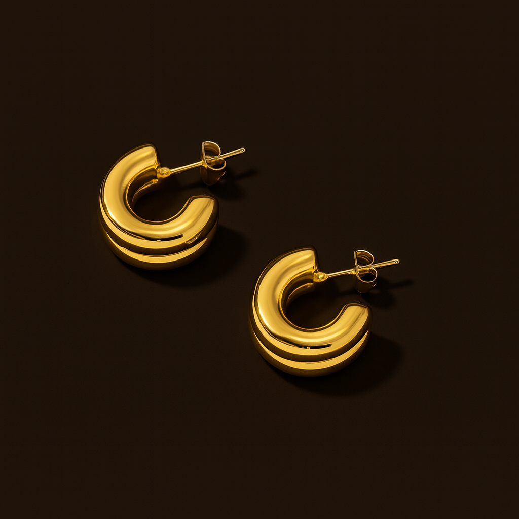 Brincos Duplos Dourados