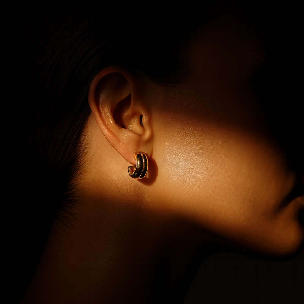 Brincos Duplos Dourados