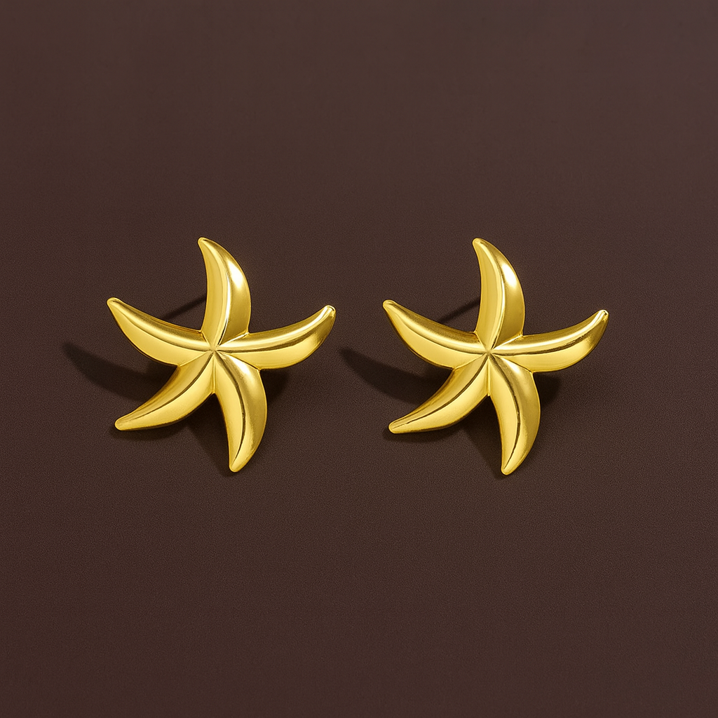 Brincos Dourados Estrela