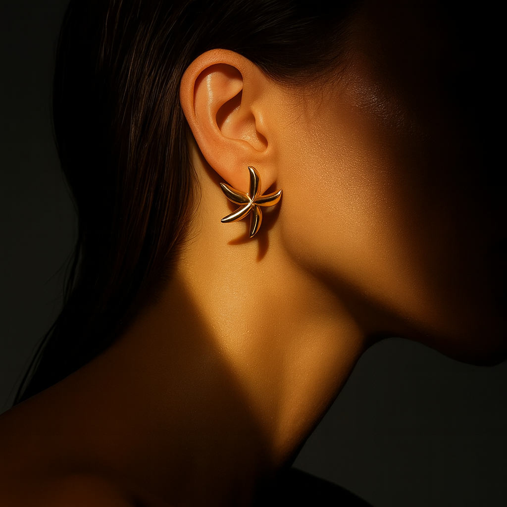 Brincos Dourados Estrela