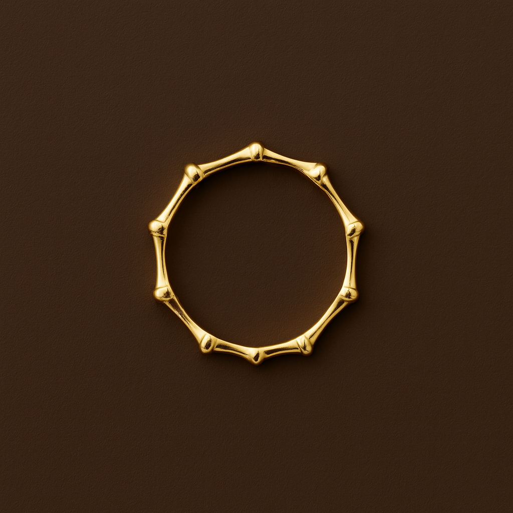 Anel Bambu Dourado