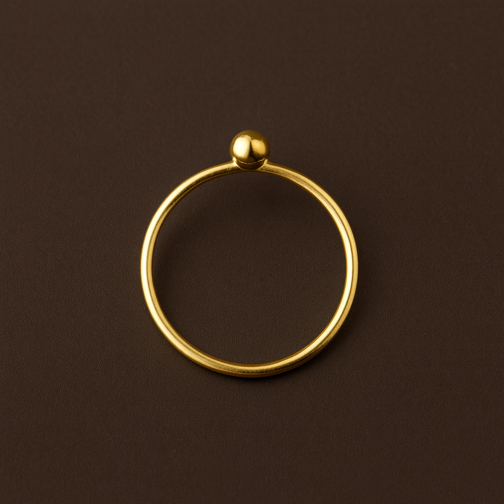Anel Esfera Dourado