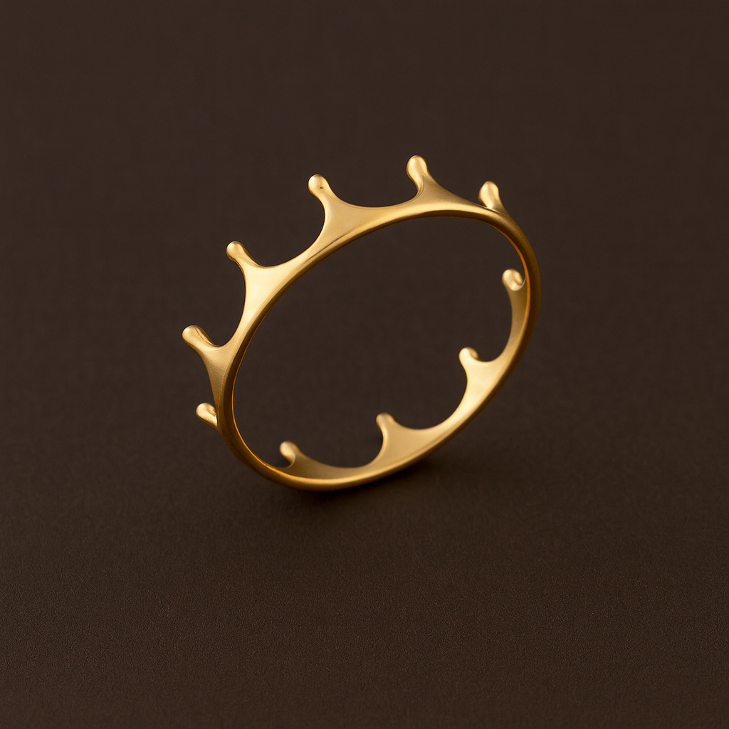 Anel Coroa Dourado