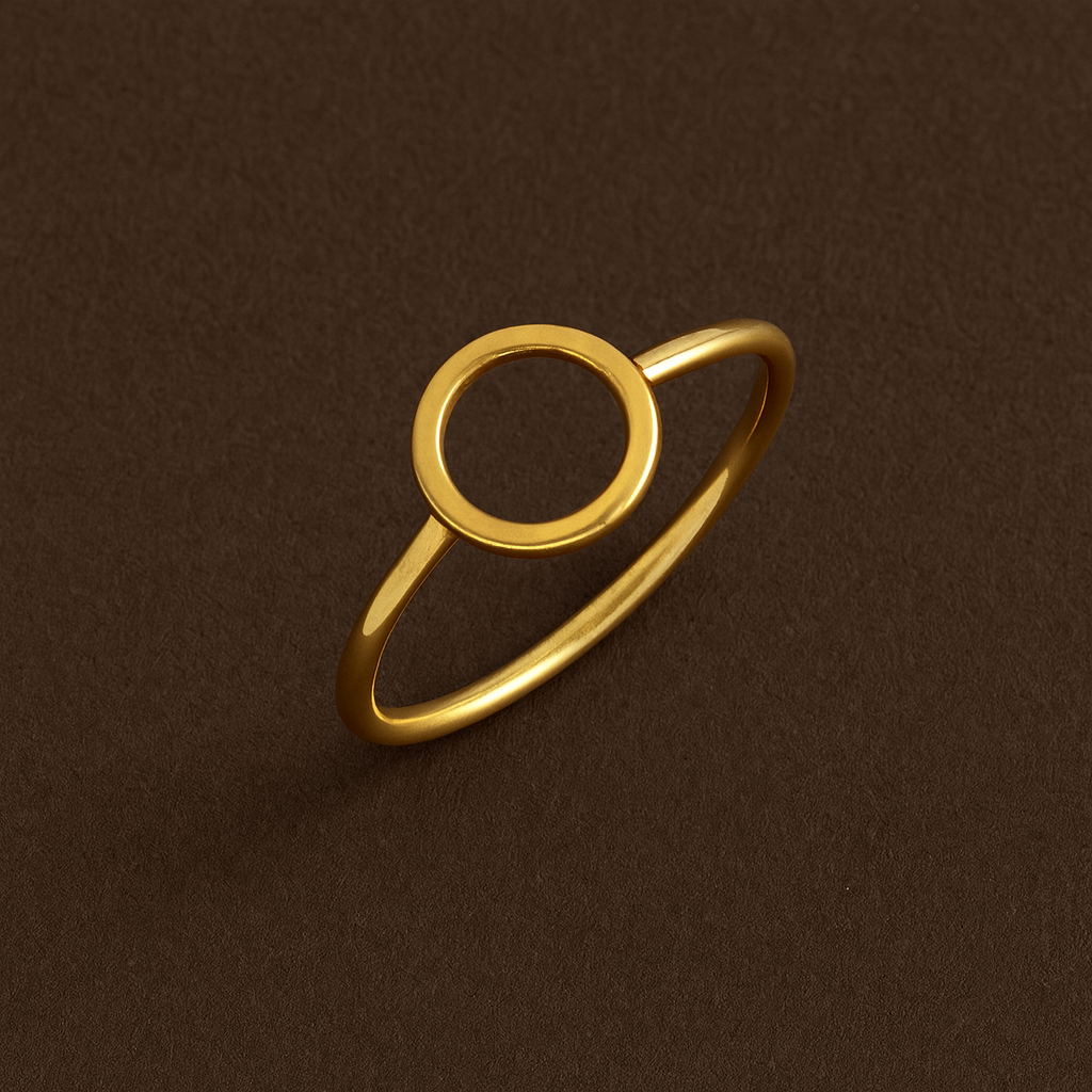 Anel Círculo Dourado