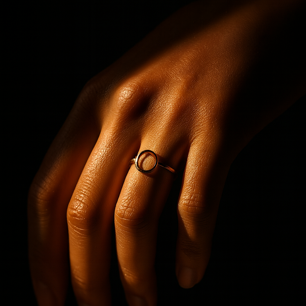 Anel Círculo Dourado