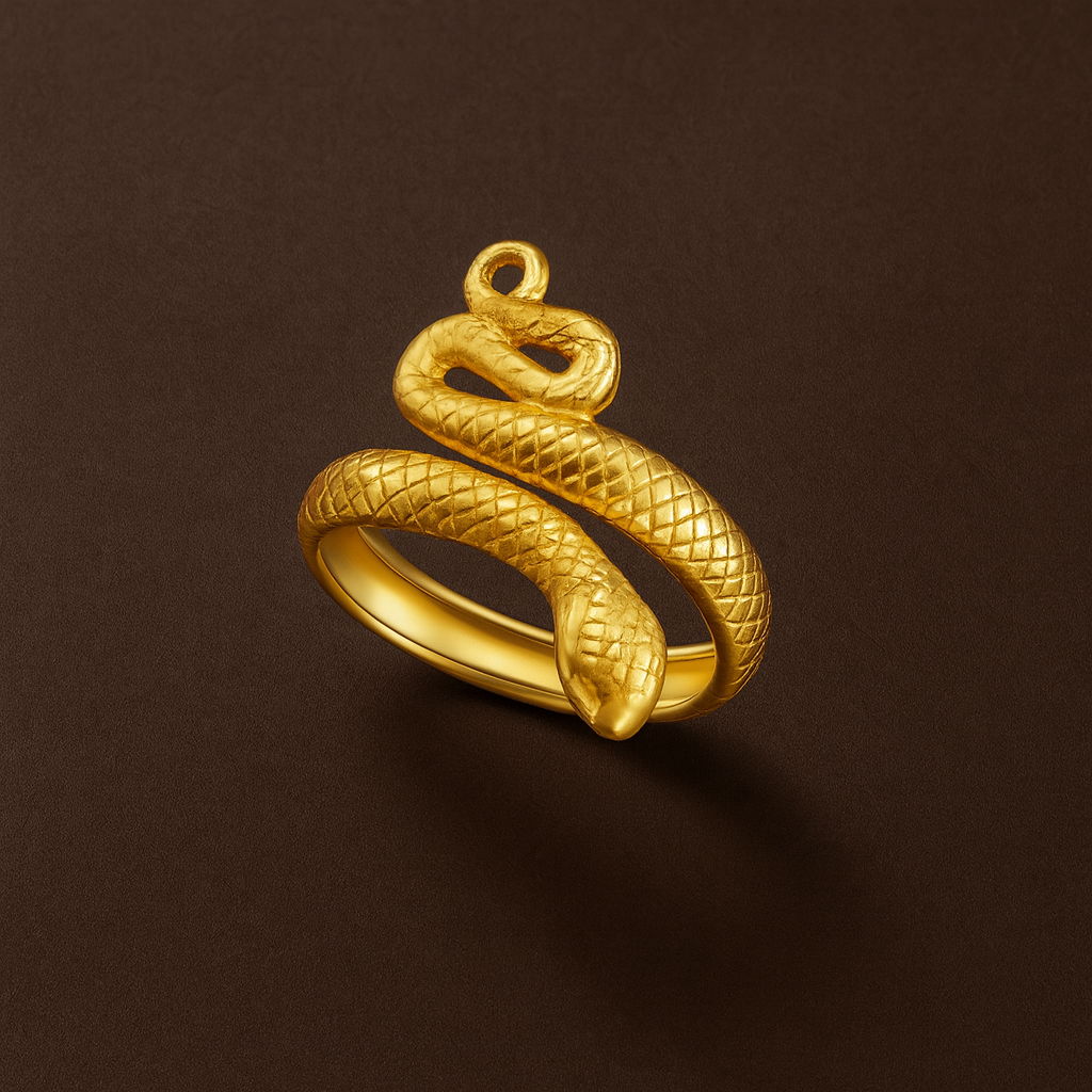Anel Serpente Dourado