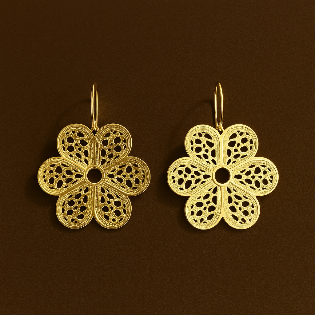 Brincos Flor Dourados