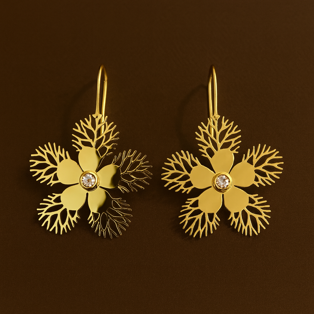 Brincos Flor Dourados