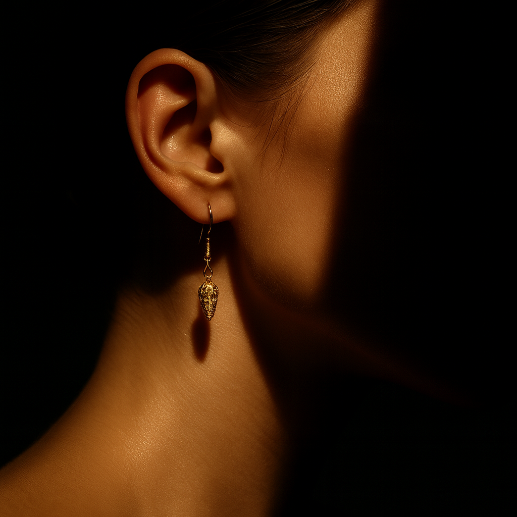 Brincos Búzio Dourados