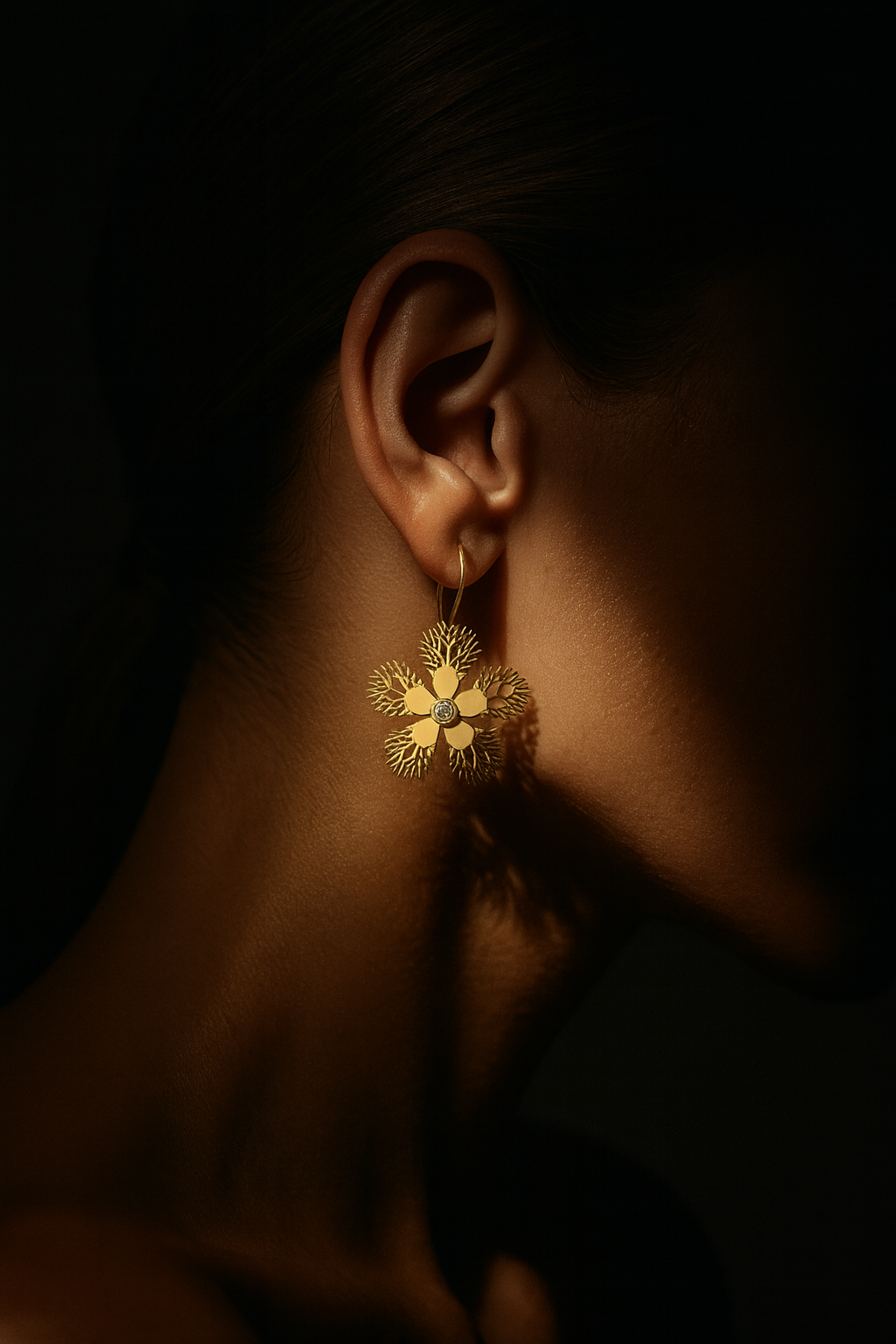 Brincos Flor Dourados